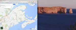Map of Atlantic Canada + Perce Roche